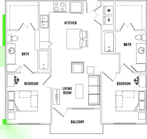 Privatzimmer in der Marsha Sharp Freeway West, bild 1 von 10
