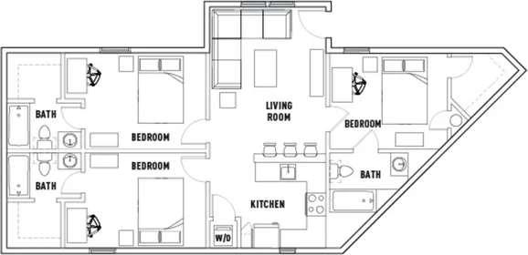 Habitación privada en Hannah Boulevard, imagen 1 de 23