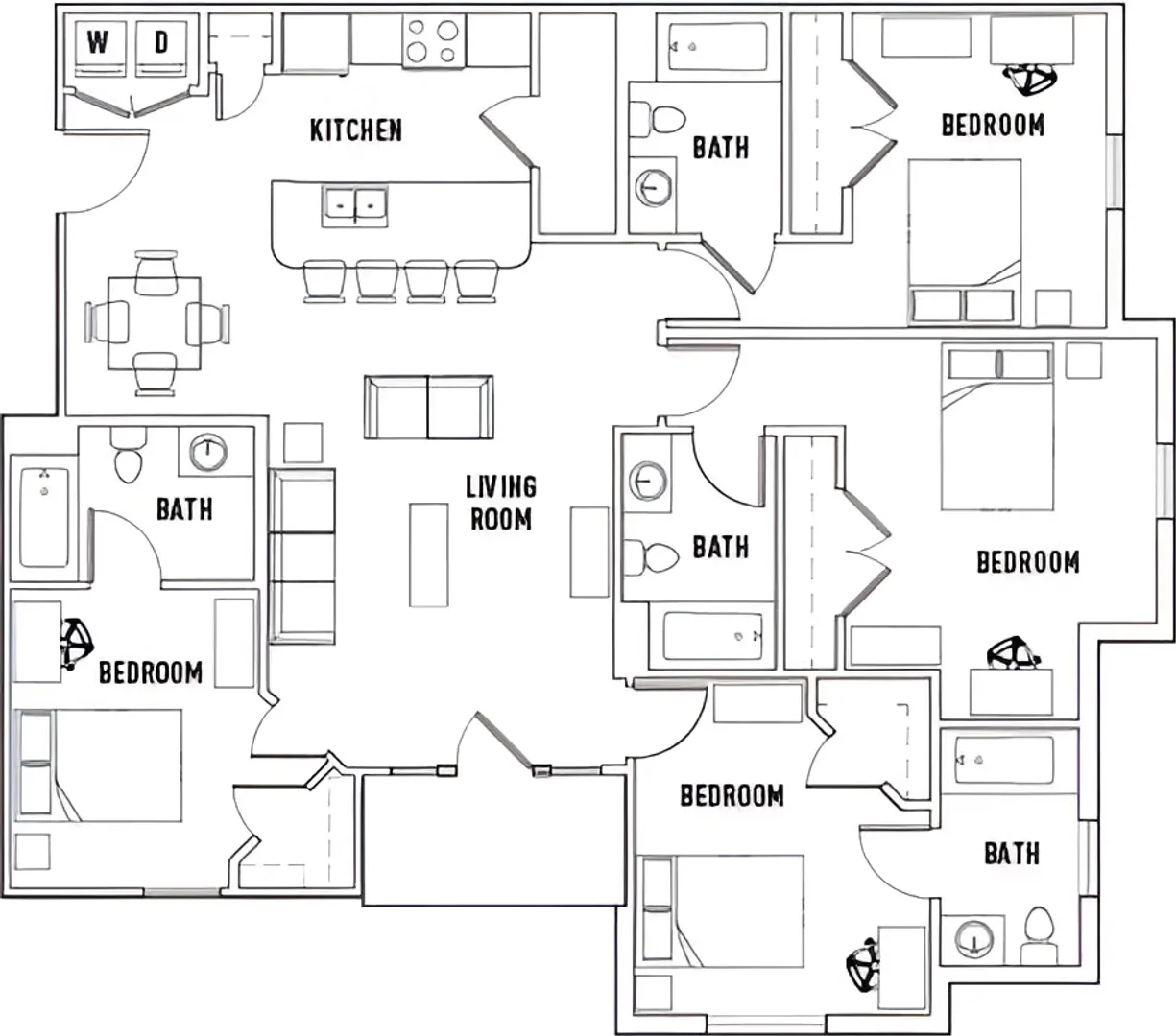 Habitación estudiantil funcional perfecta para estudiar en 