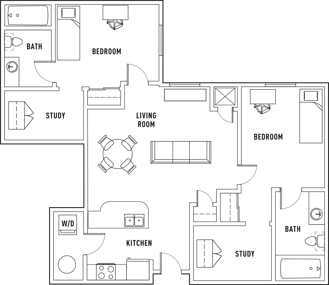 Bright and airy student room with easy university access in 