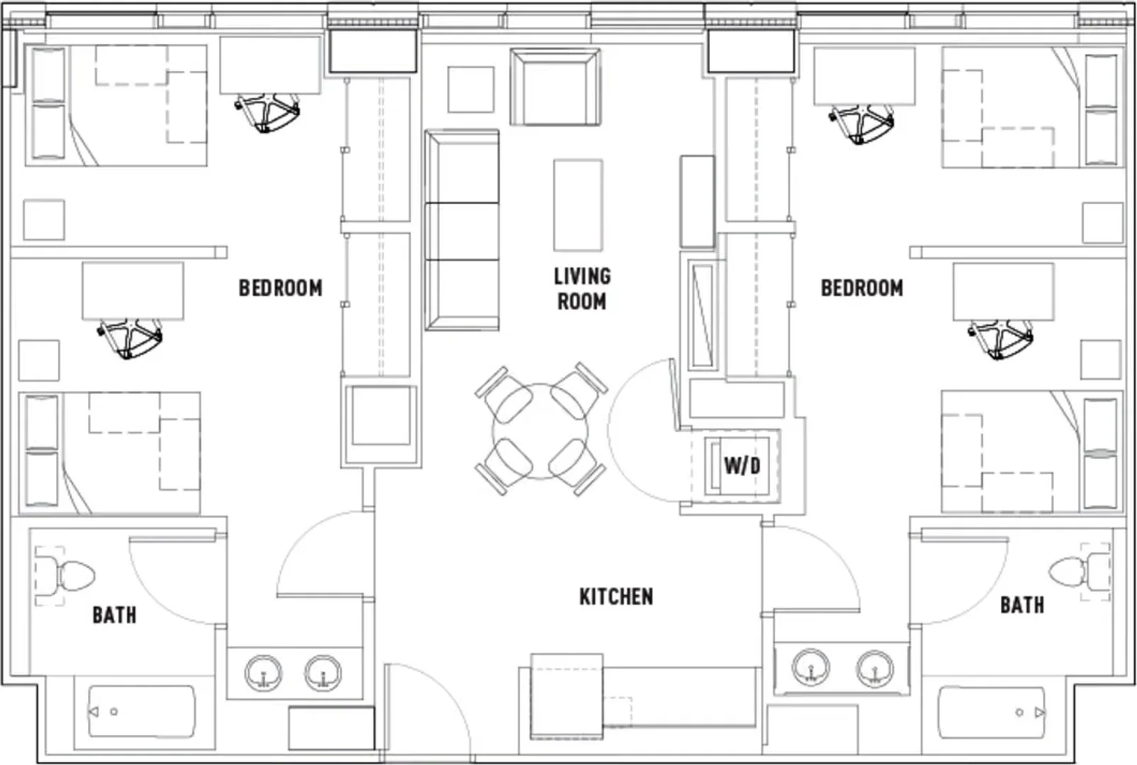 Habitación estudiantil económica cerca del campus en 