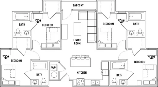 Chambre privée à UTA Boulevard, image 1 de 10