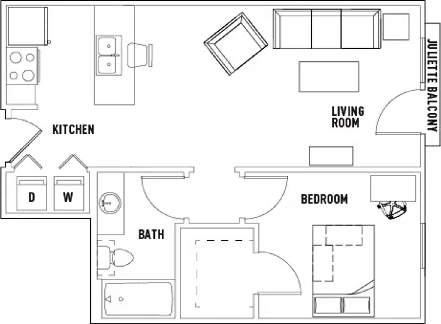 Habitación estudiantil funcional perfecta para estudiar en 