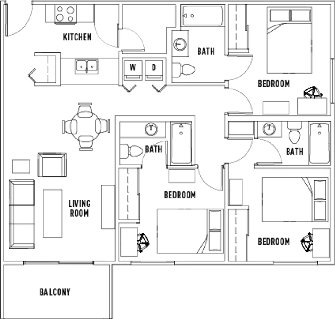 Chambre à louer dans un appartement d'étudiant à , entièrement meublée
