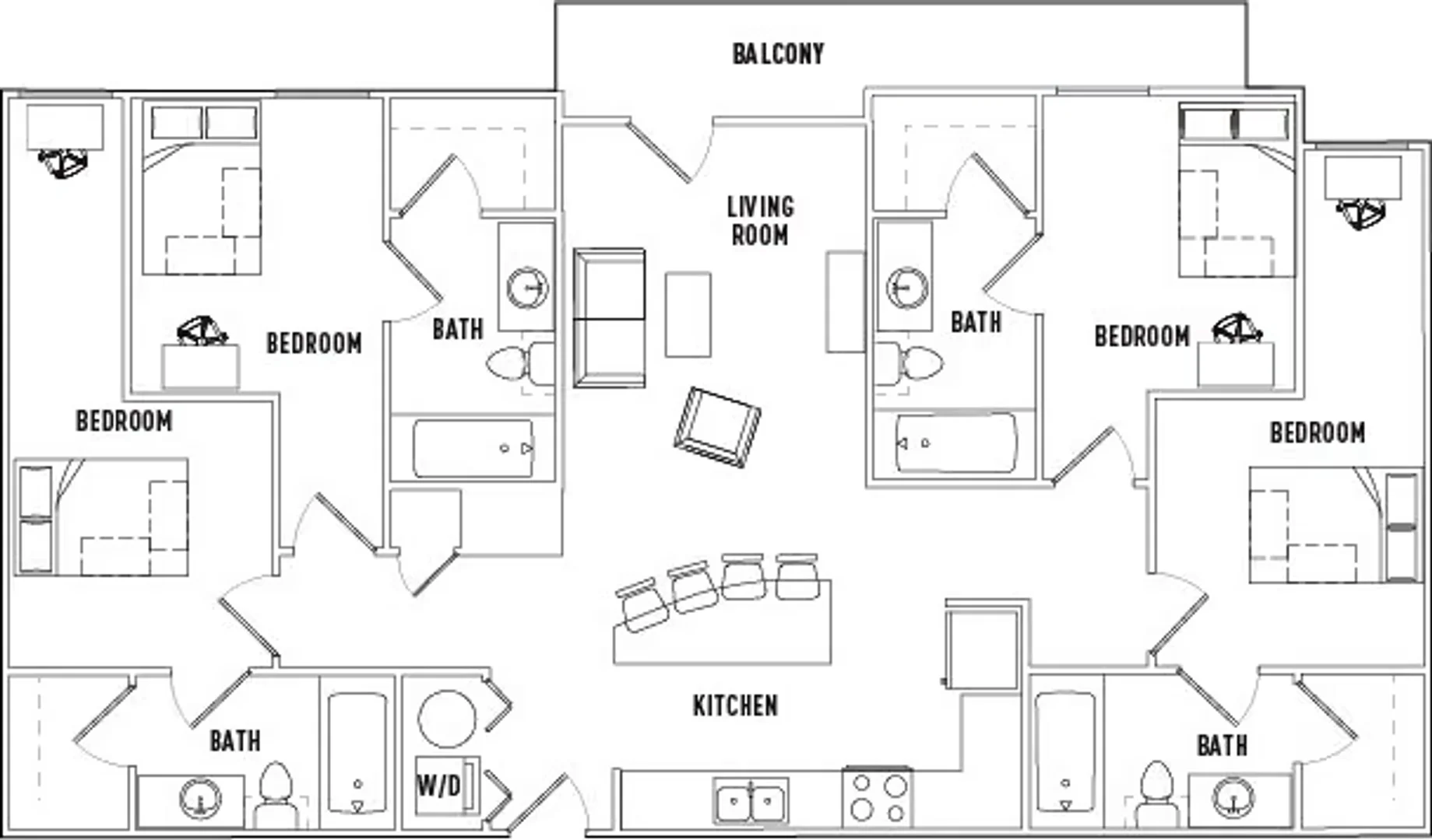 Affordable room for students with ample lighting in 