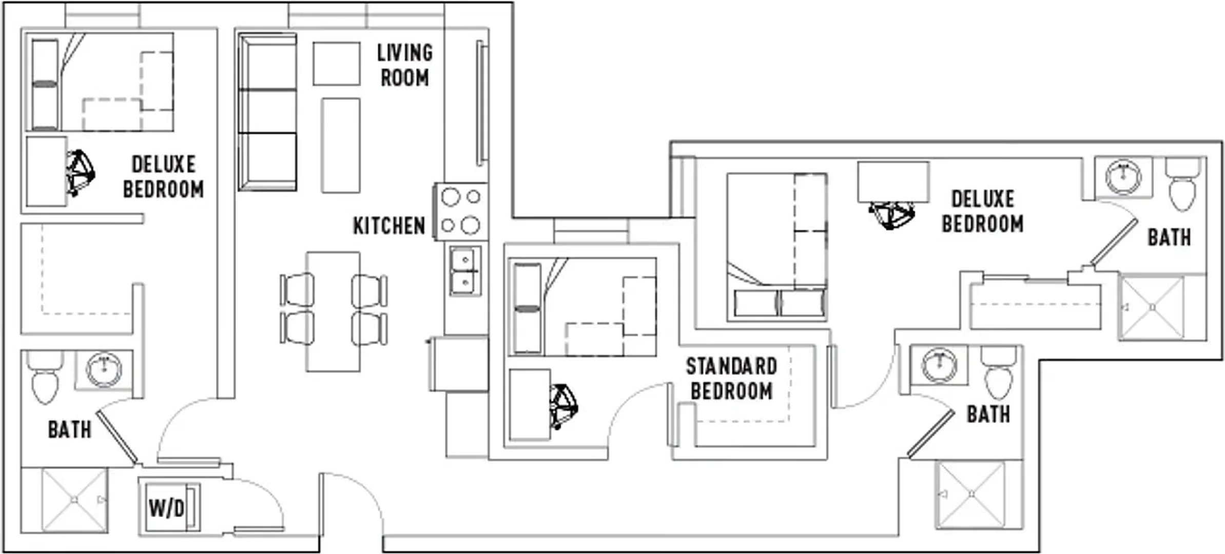 Quarto de estudante em  com área de estudo e instalações partilhadas
