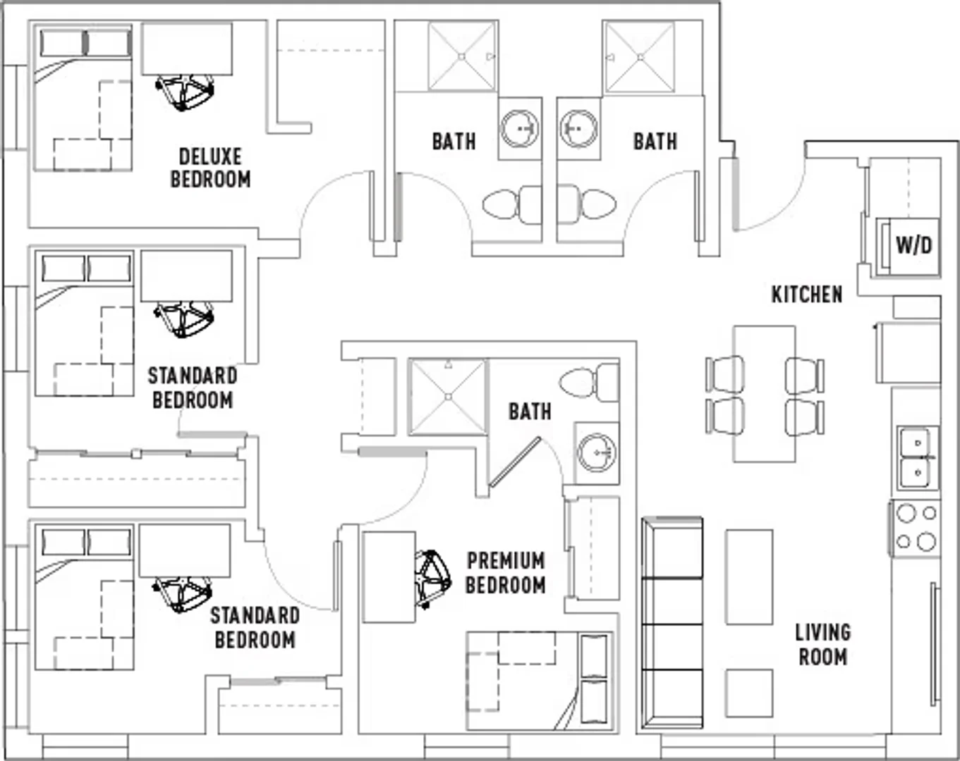Functional student room perfect for studying in 