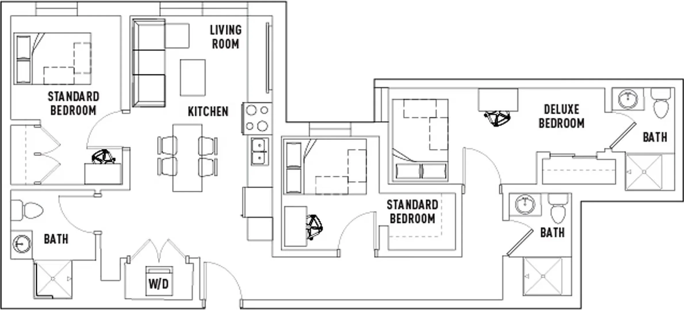 Functional student room perfect for studying in 