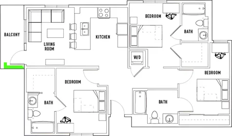 Habitación privada en Alcazar Street, imagen 1 de 10
