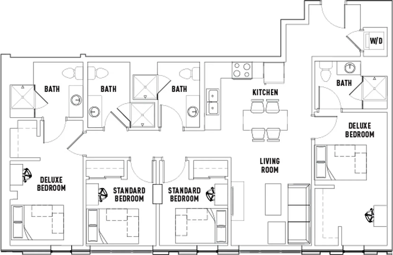 Quarto de estudante económico com localização conveniente em 