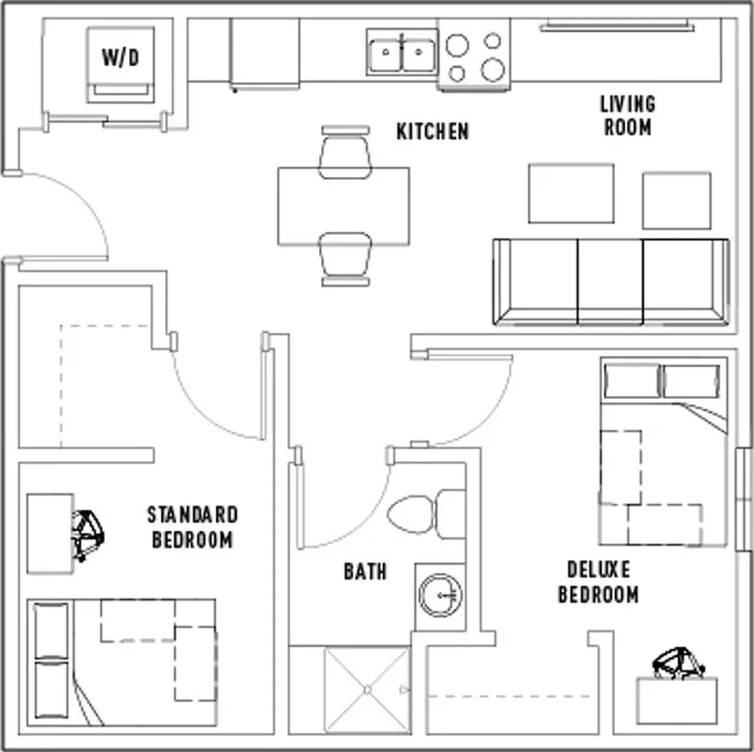Quarto para alugar em apartamento de estudantes em , totalmente mobilado