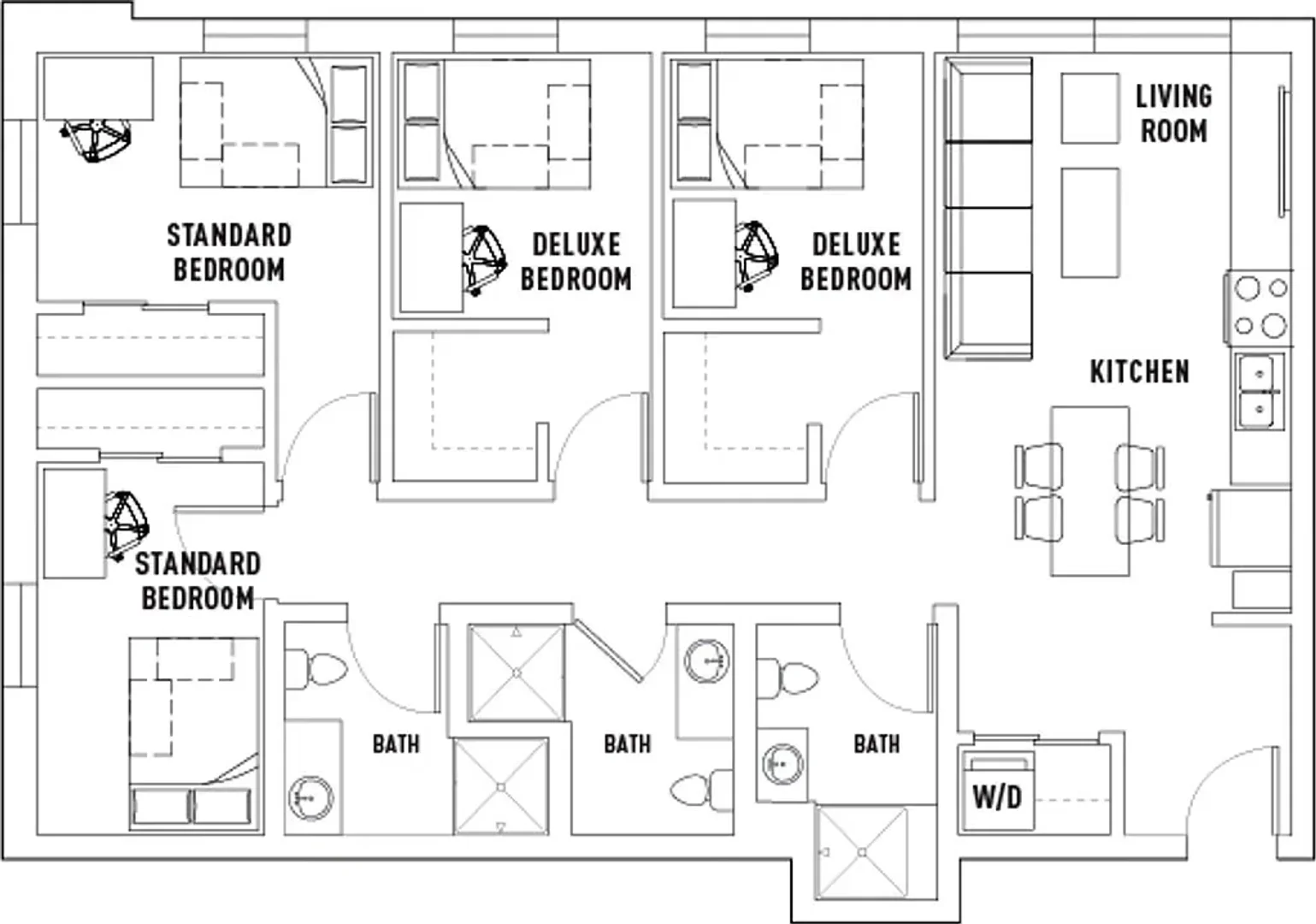 Comfortable and spacious student room in 