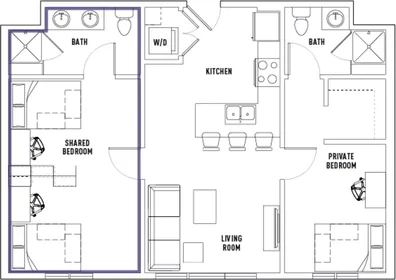 Stanza privata in University Way Northeast, immagine 1 di 19