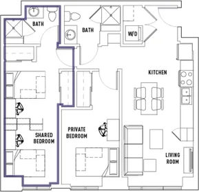 Privatzimmer in der University Way Northeast, bild 1 von 10