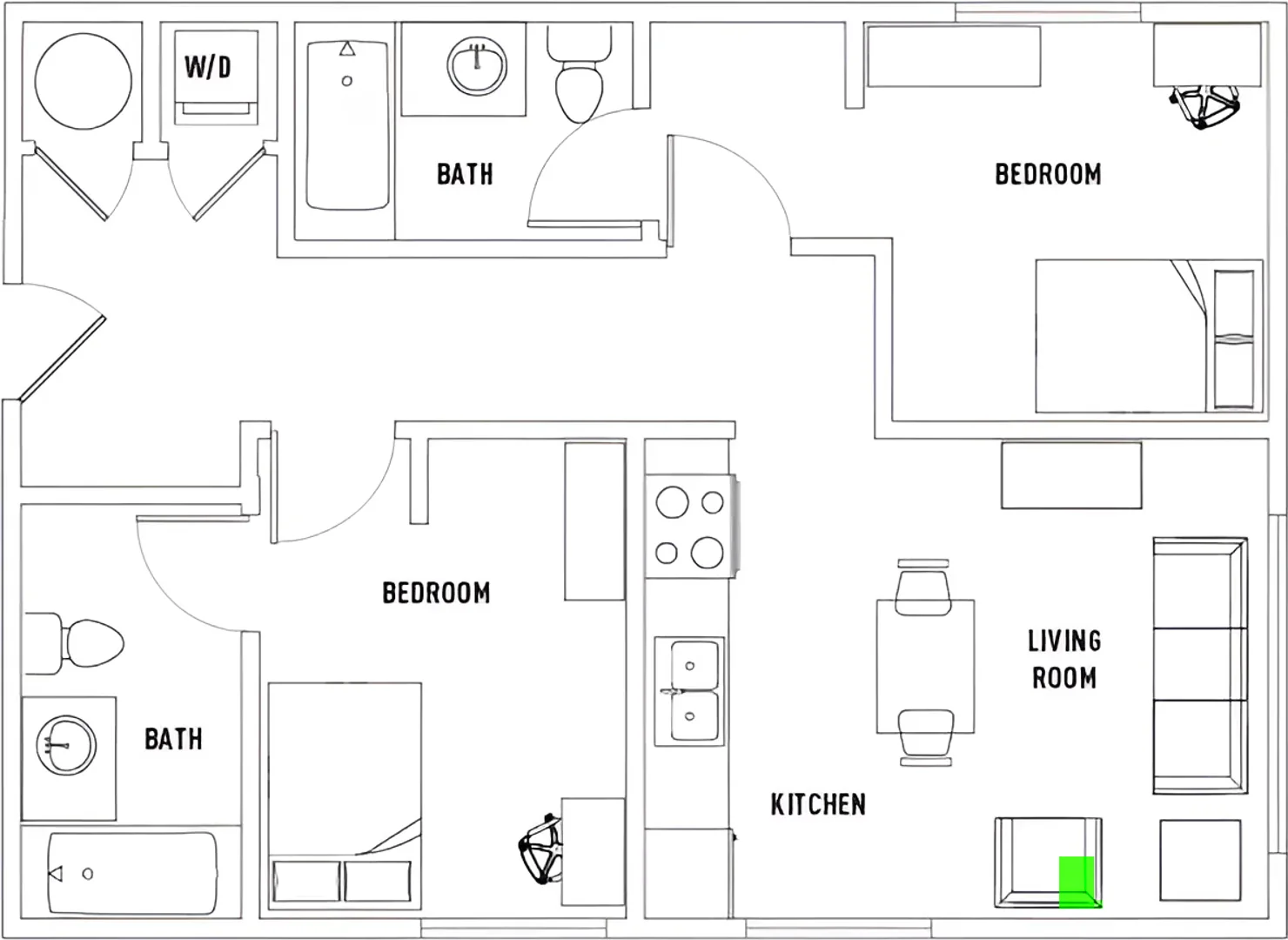 Habitación estudiantil funcional perfecta para estudiar en 