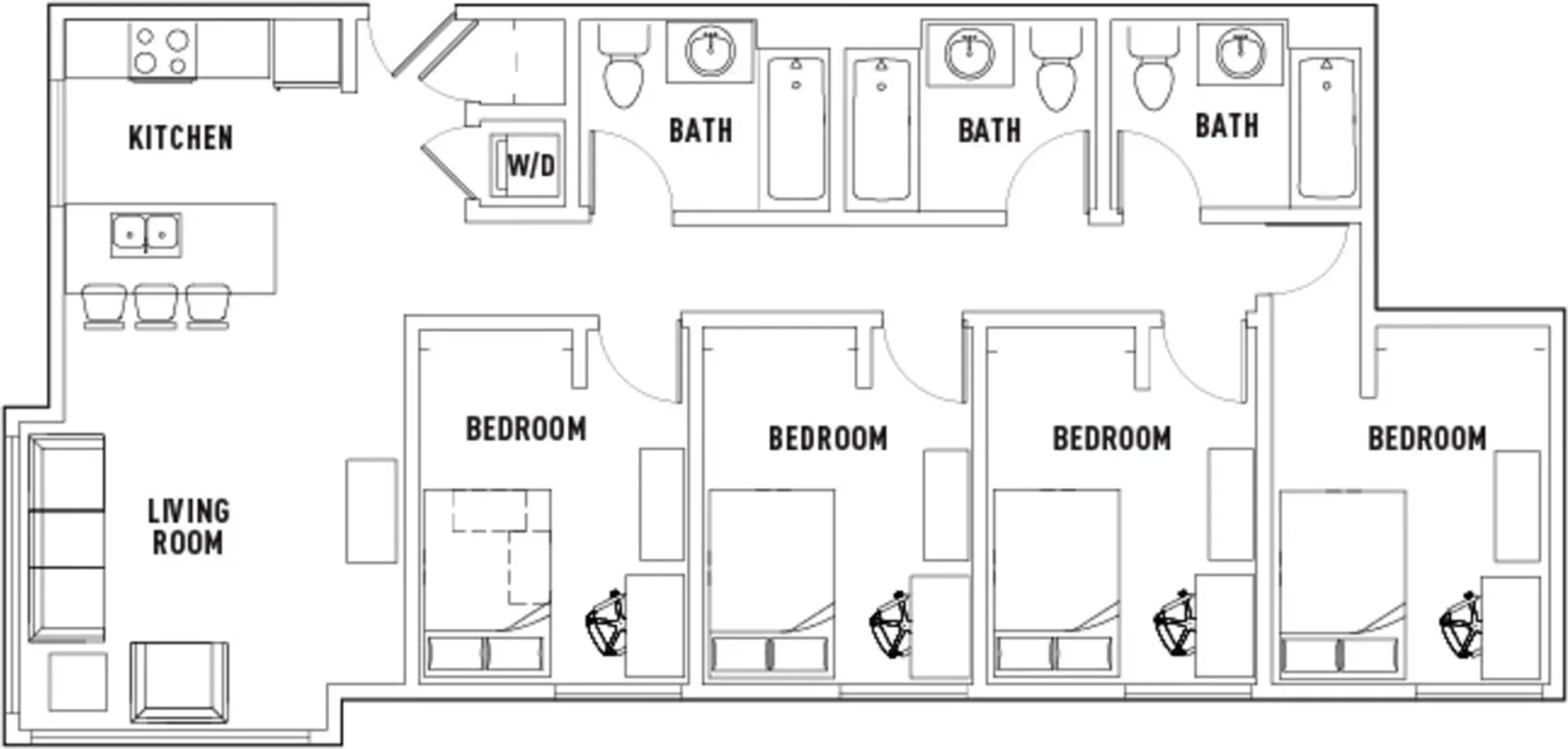 Habitación estudiantil económica con ubicación conveniente en 