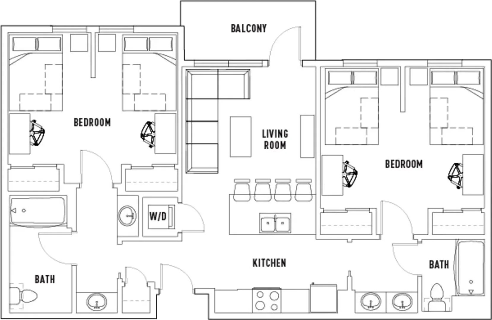 Comfortable and spacious student room in 