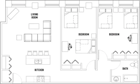Chambre privée à John F Kennedy Boulevard, image 1 de 10
