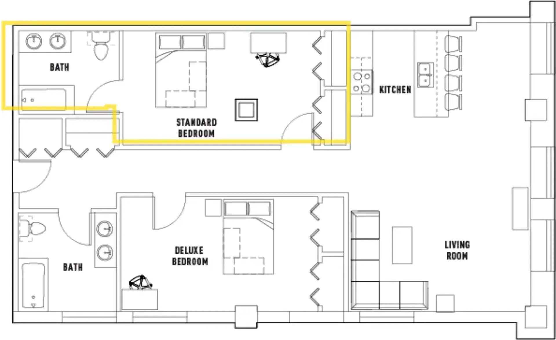 Quarto para alugar em apartamento de estudantes em , totalmente mobilado