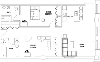 Chambre privée à John F Kennedy Boulevard, image 1 de 10