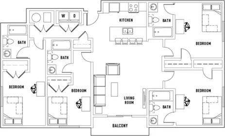 Habitación privada en West Gaines Street, imagen 1 de 10