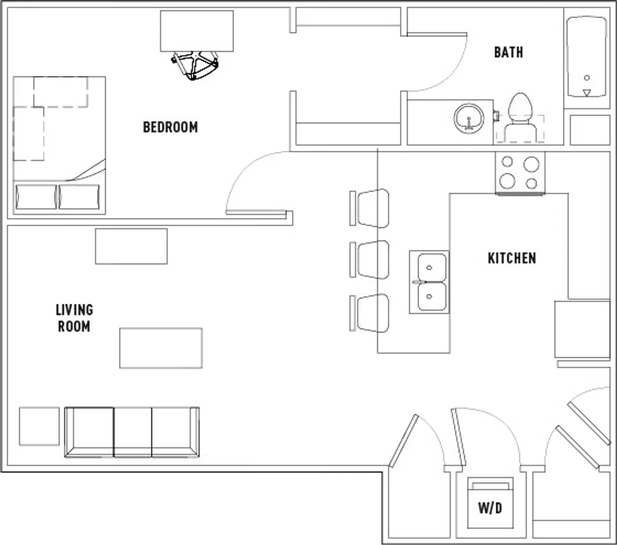 Habitación para estudiantes en  con área de estudio y facilidades compartidas
