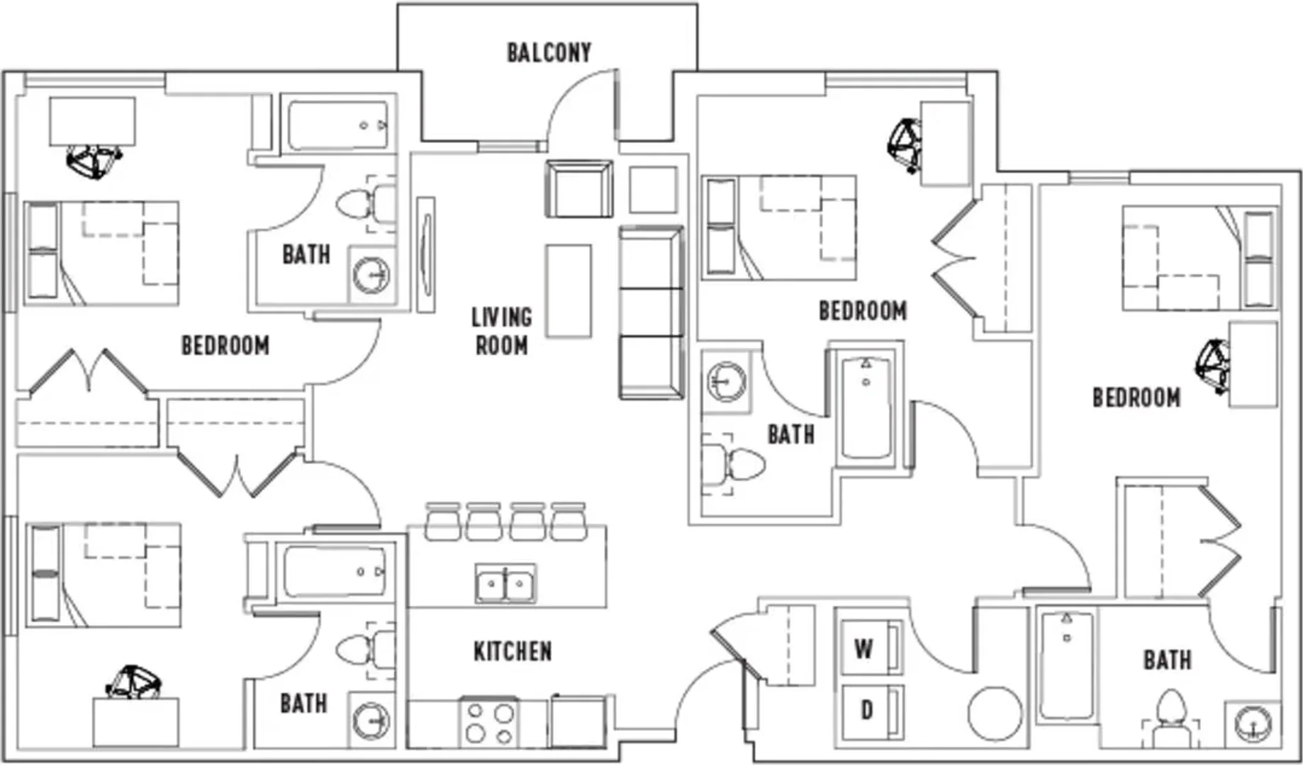 Chambre à louer dans un appartement d'étudiant à , entièrement meublée
