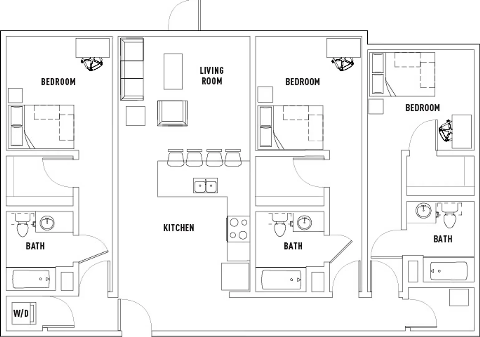 Chambre à louer dans un appartement d'étudiant à , entièrement meublée