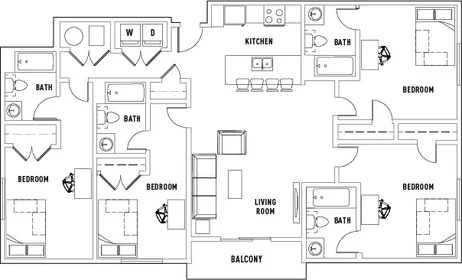 Habitación privada en West Gaines Street, imagen 1 de 10