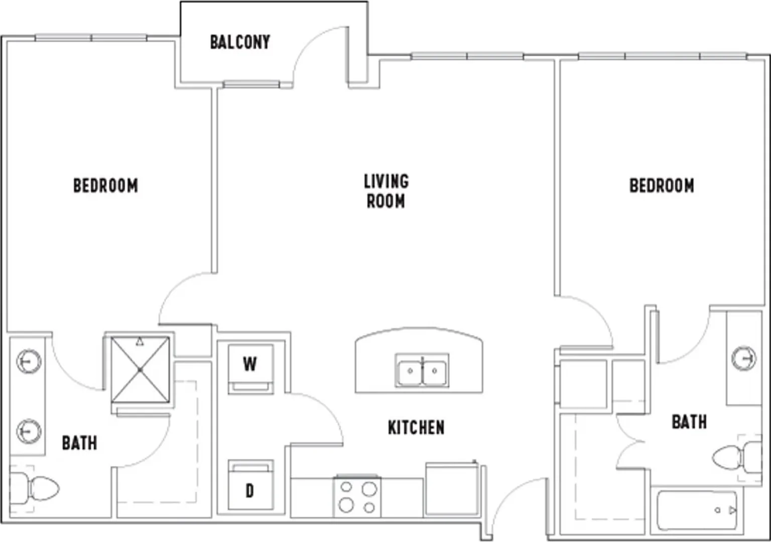 Affordable room for students with ample lighting in 