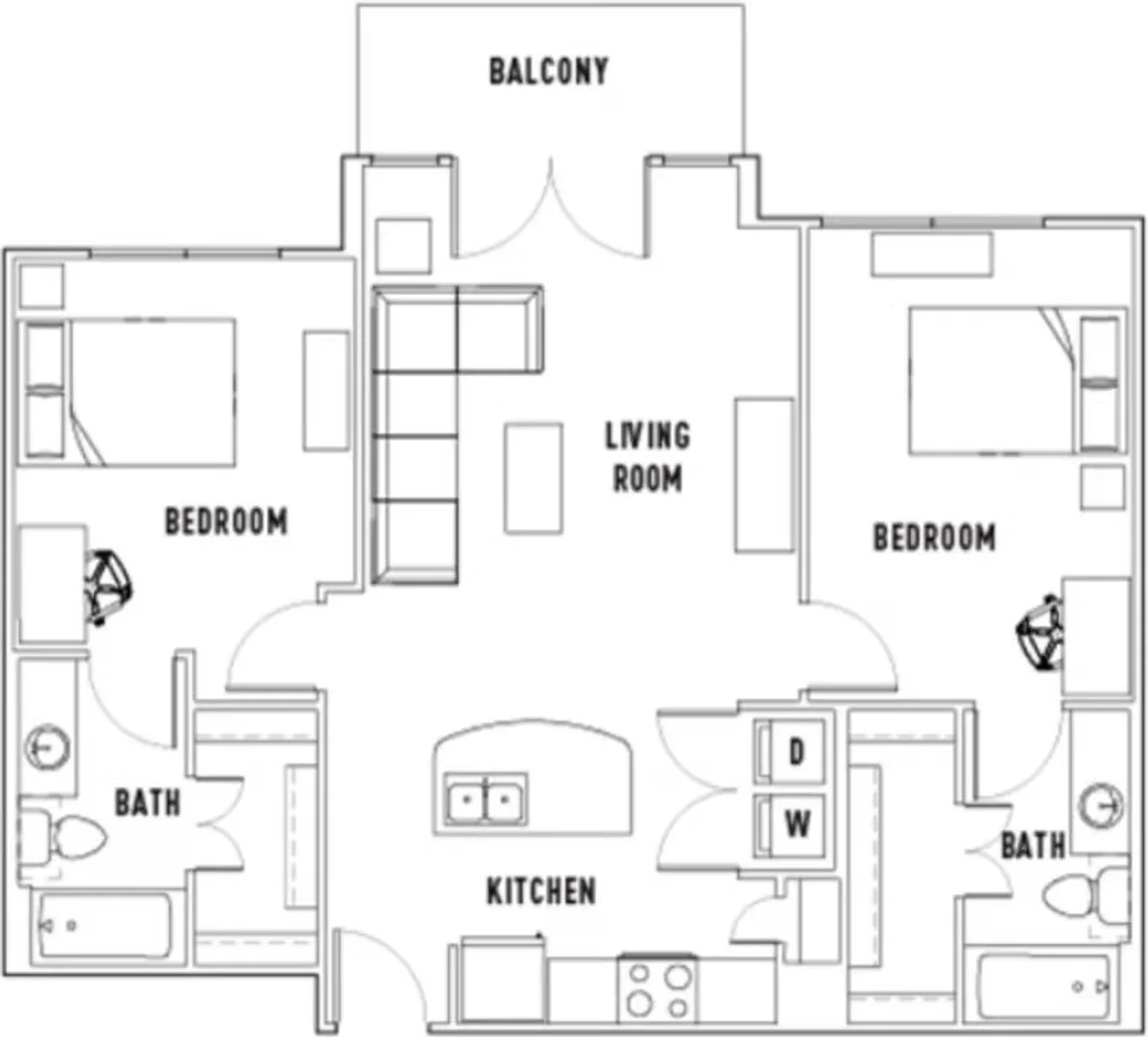 Affordable room for students with ample lighting in 