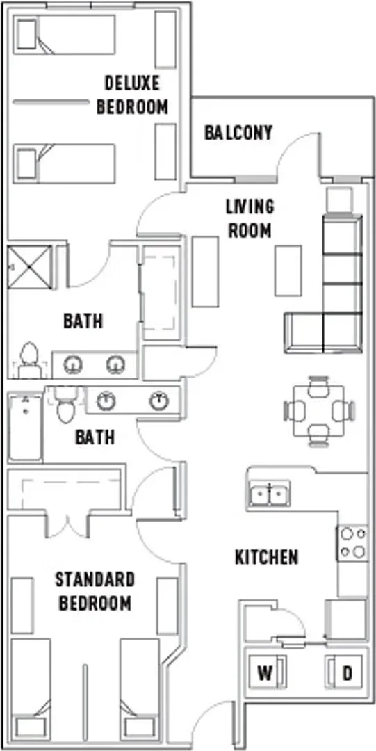 Chambre confortable pour étudiants disponible dans 