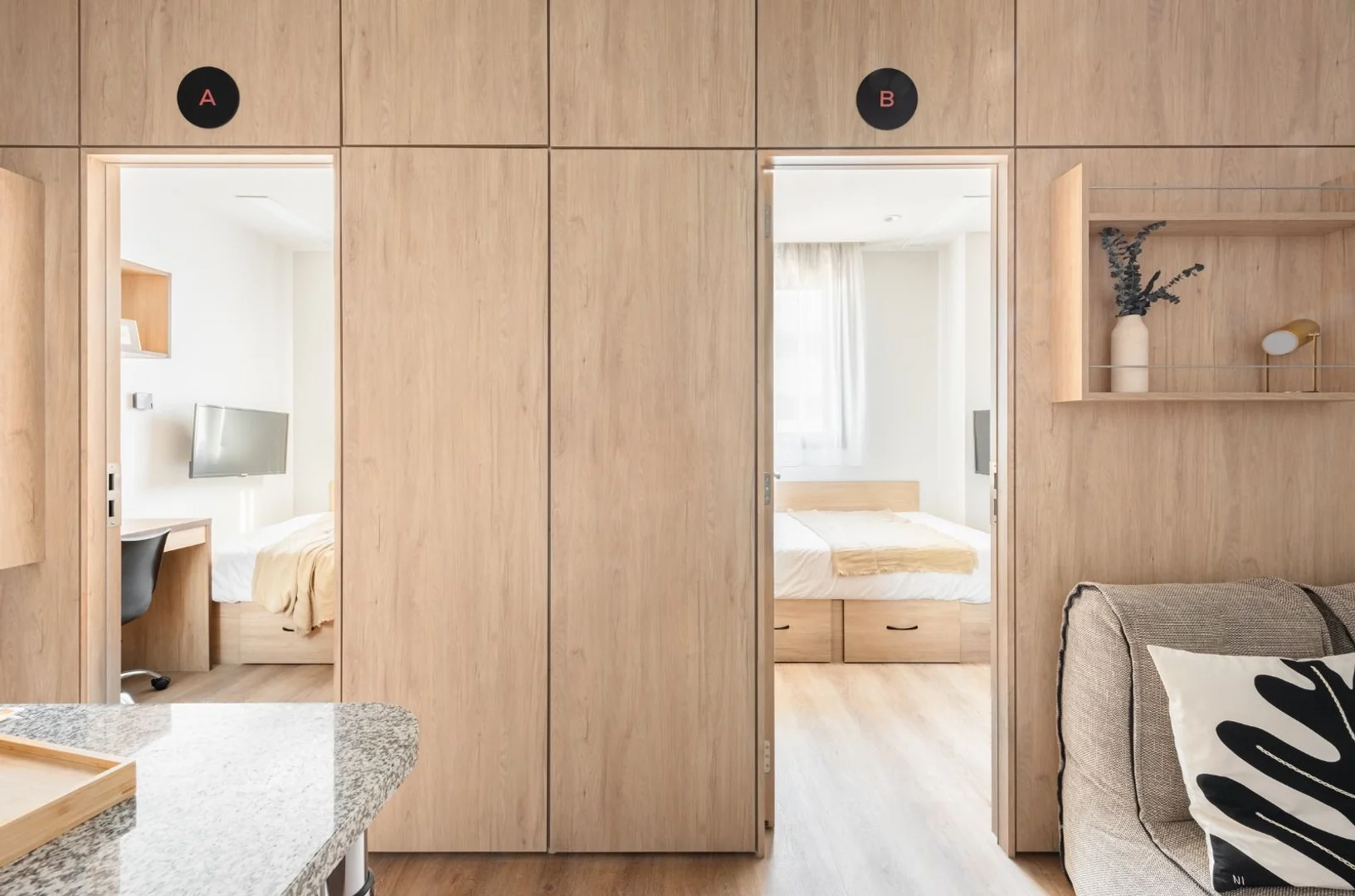 Quarto amigo do estudante em  com comodidades modernas