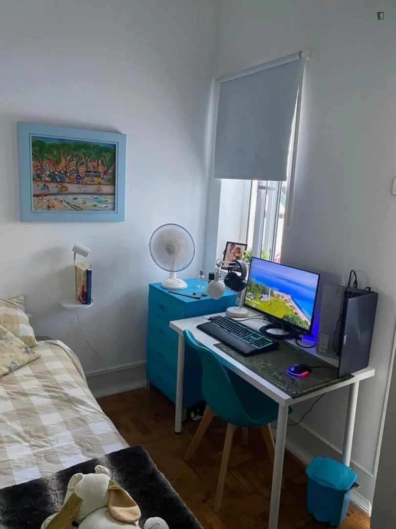 Habitación acogedora para estudiantes disponible en