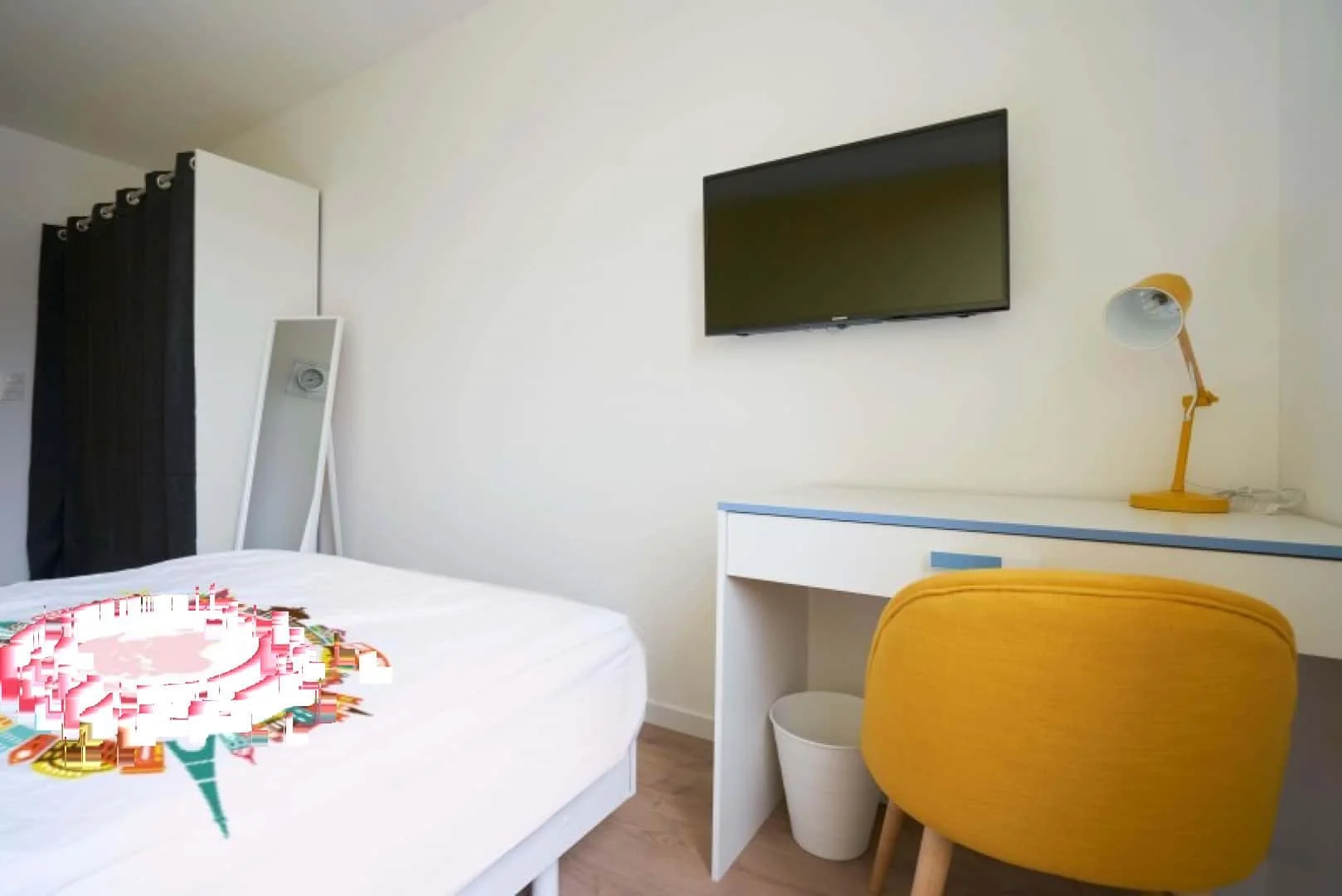 Habitación para estudiantes en con modernas comodidades