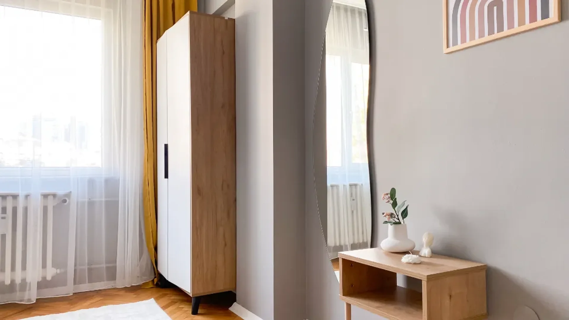 Habitación asequible para estudiantes con buena iluminación en 