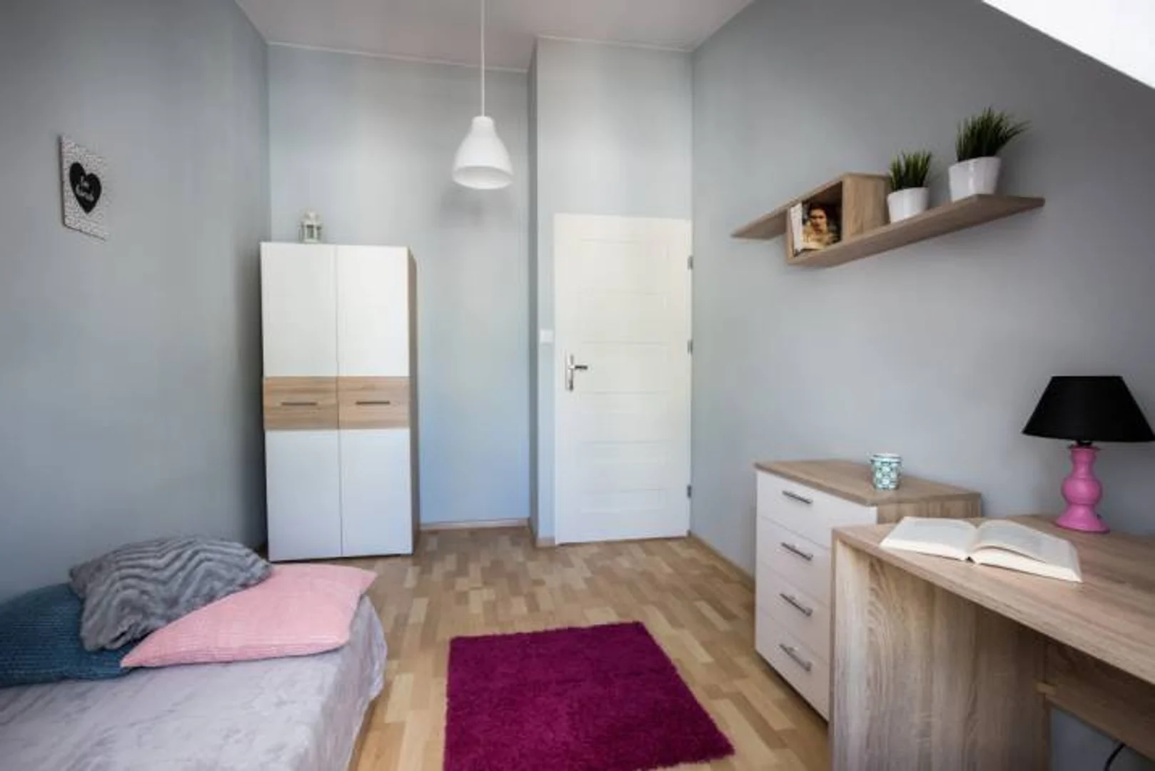 Camera per studenti in  con area studio e servizi in comune