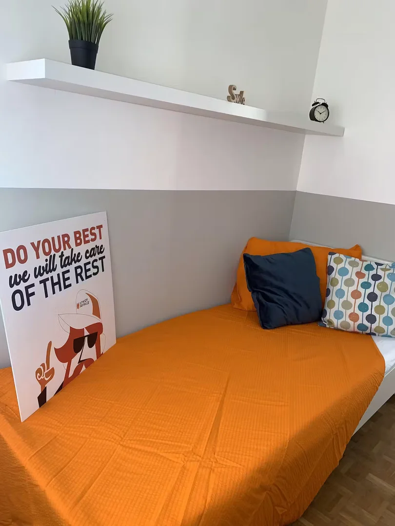 Habitación acogedora para estudiantes disponible en