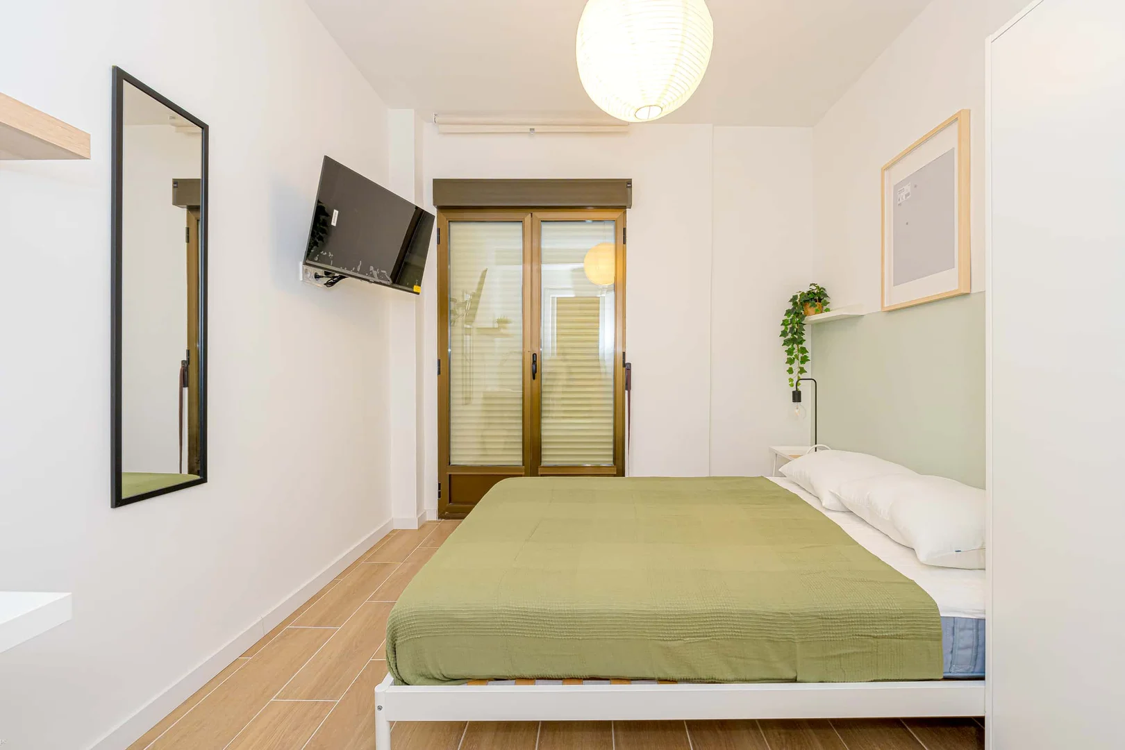 Student room in  with study area and shared facilities