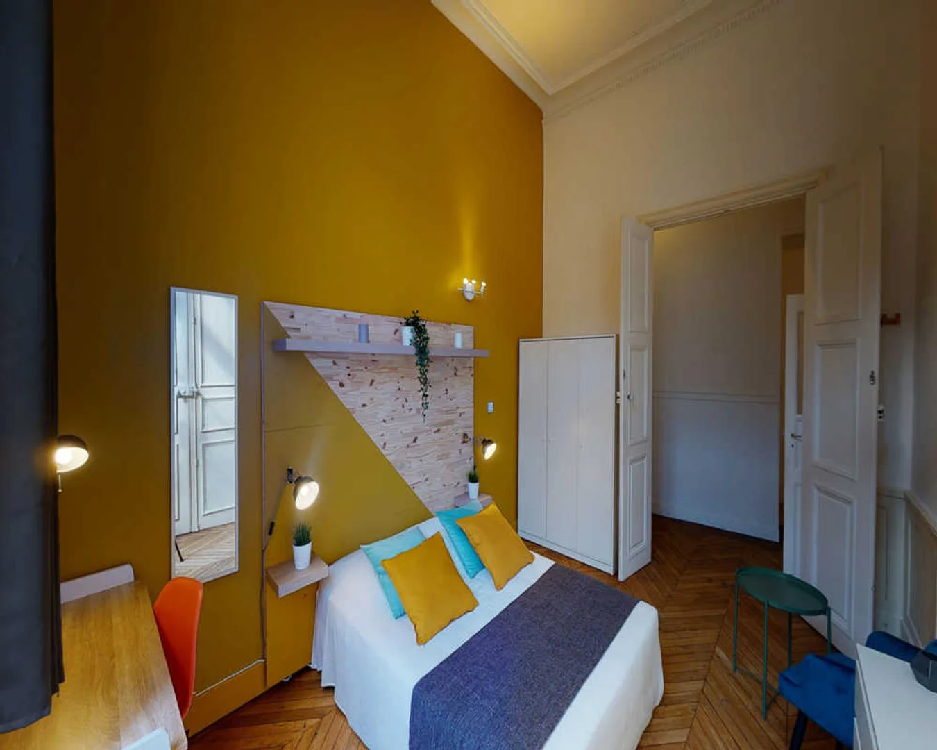 Habitación asequible para estudiantes con buena iluminación en 