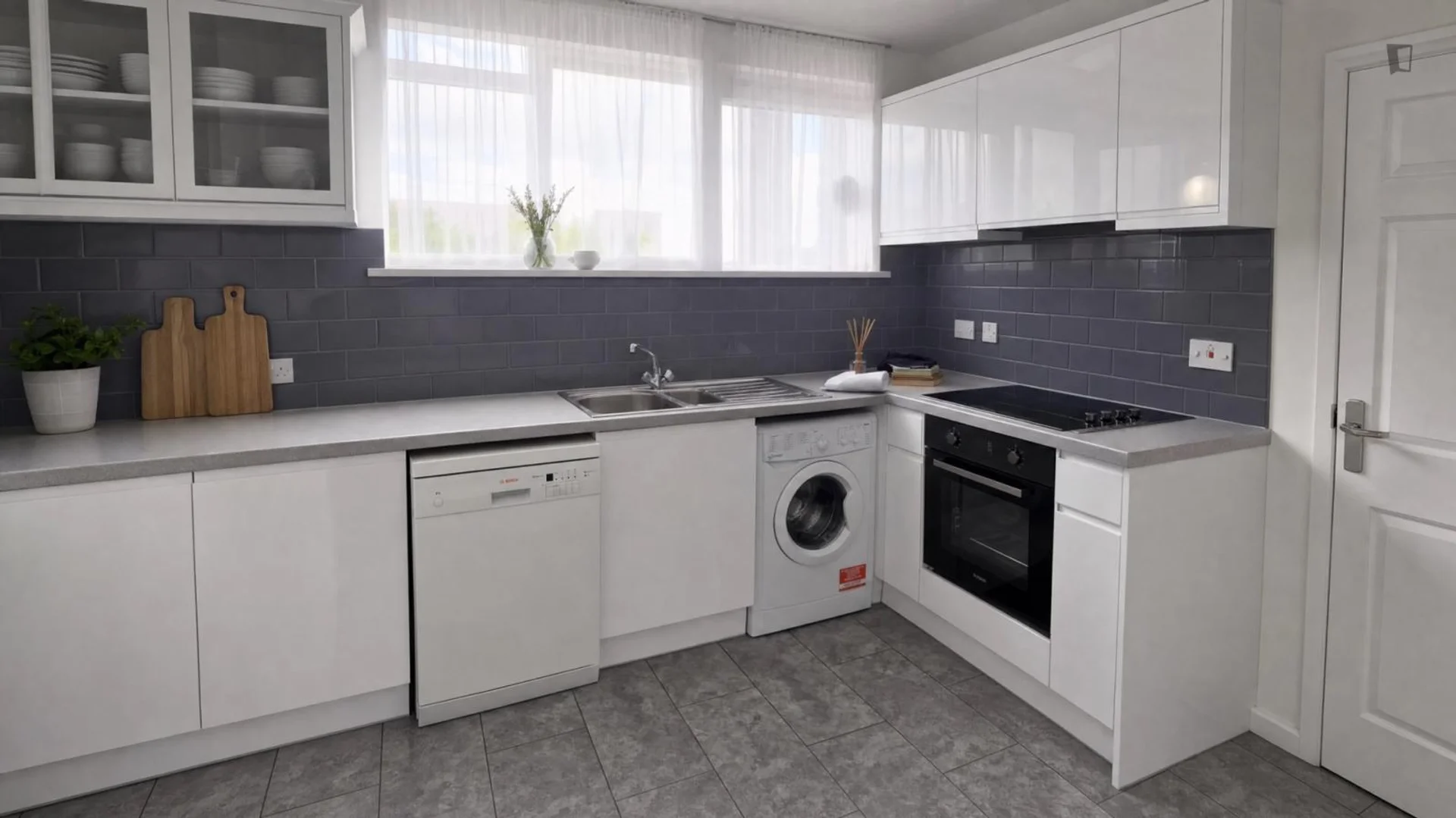 'de öğrenci dairesinde, tamamen mobilyalı kiralık oda