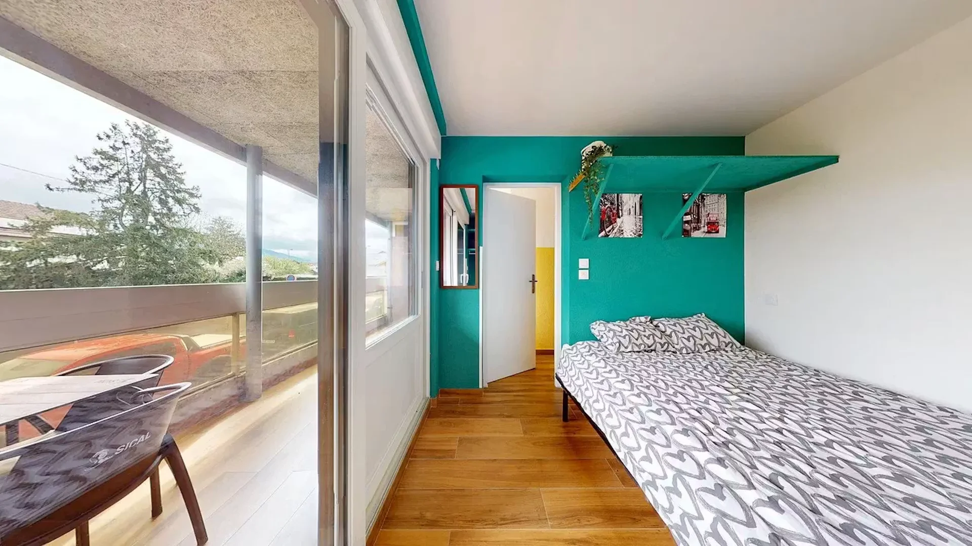 Affordable room for students with ample lighting in