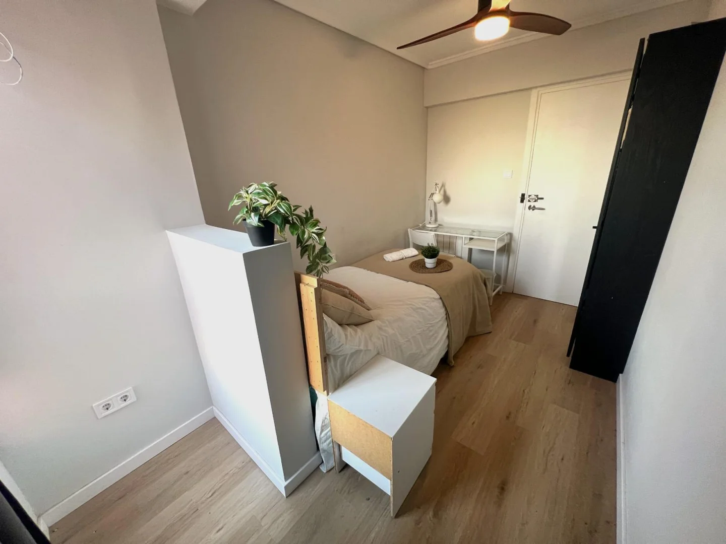Student room in  with study area and shared facilities