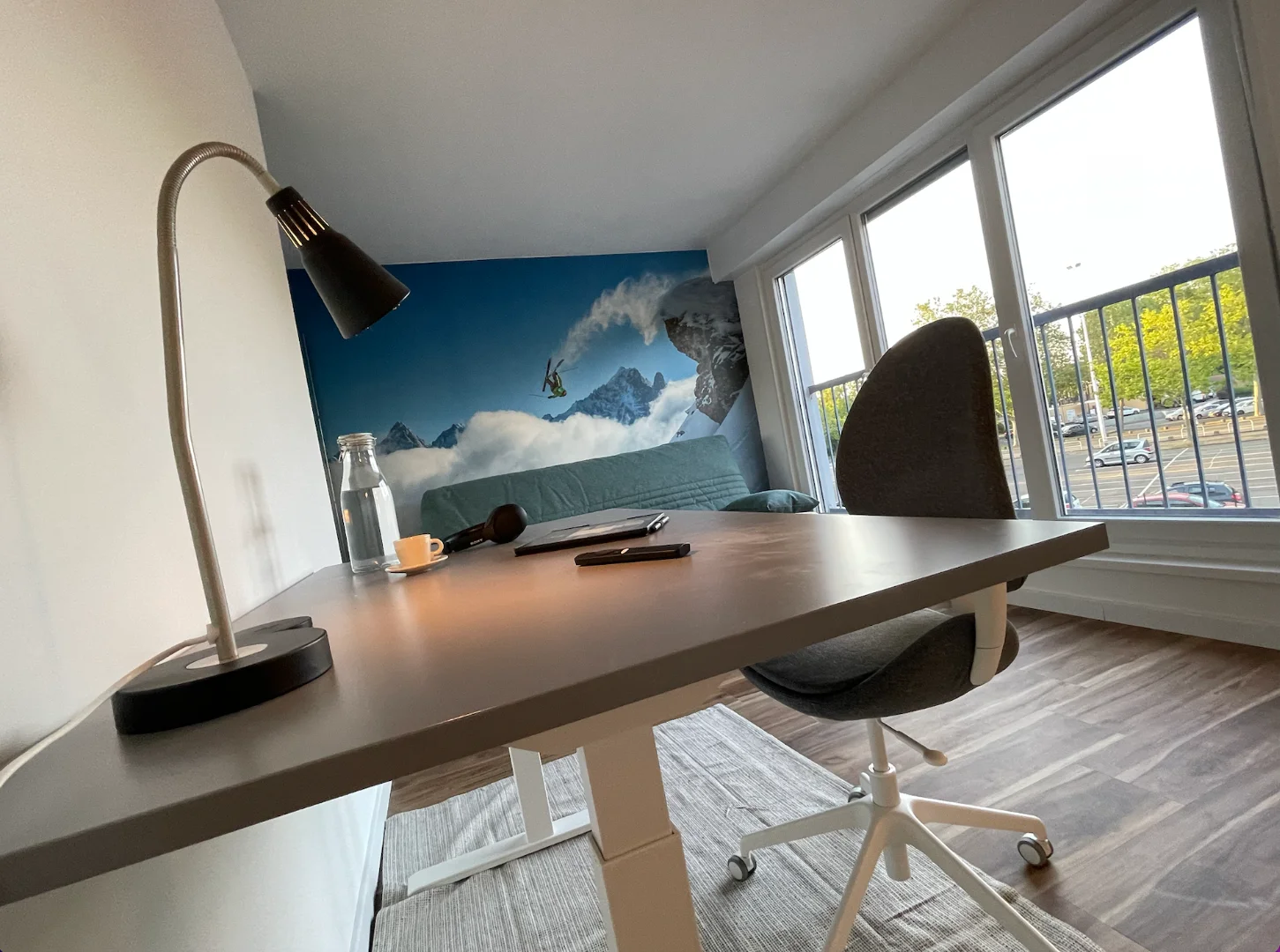 Quarto amigo do estudante em  com comodidades modernas