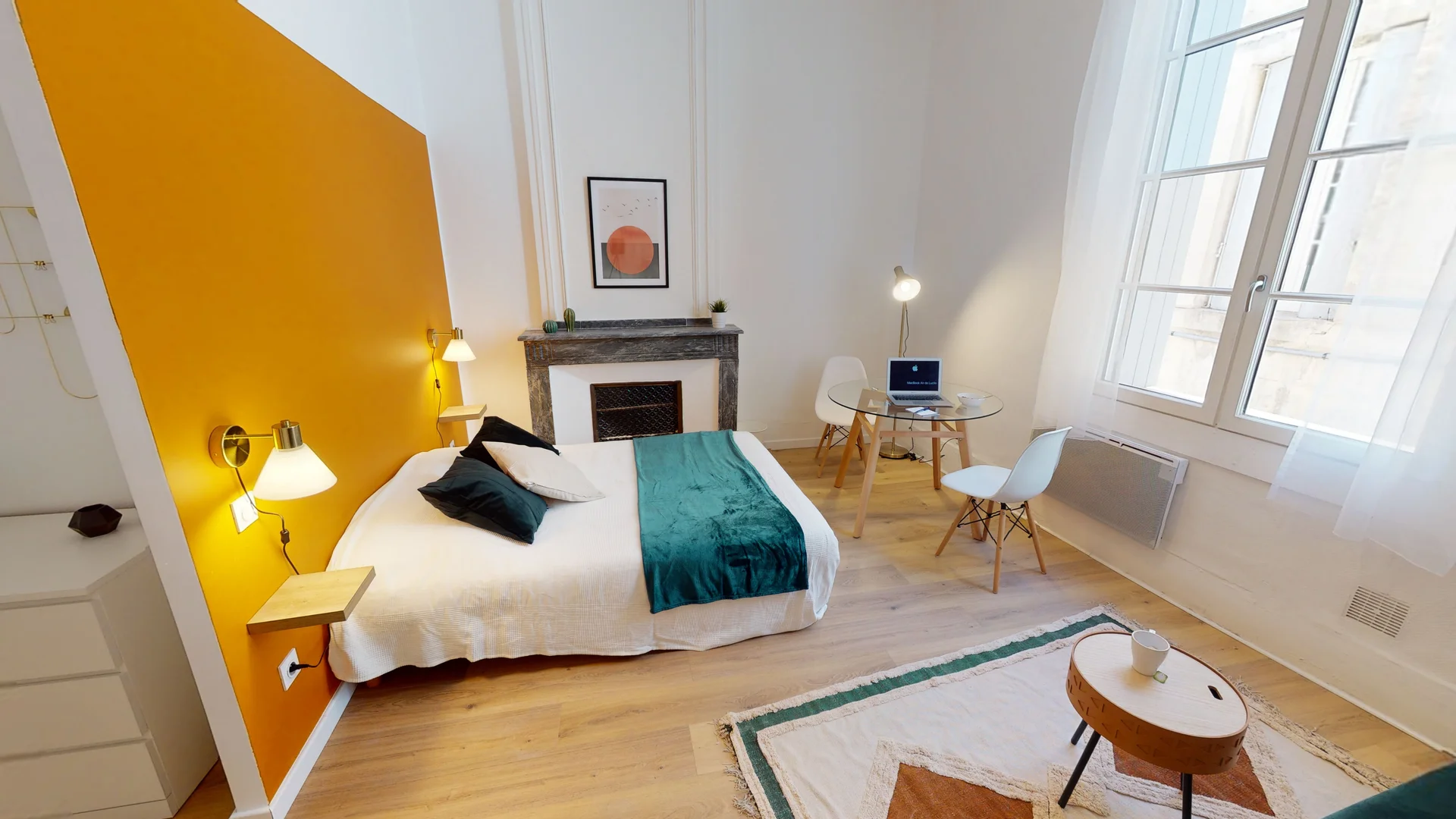 Affordable studio apartment with essential features in