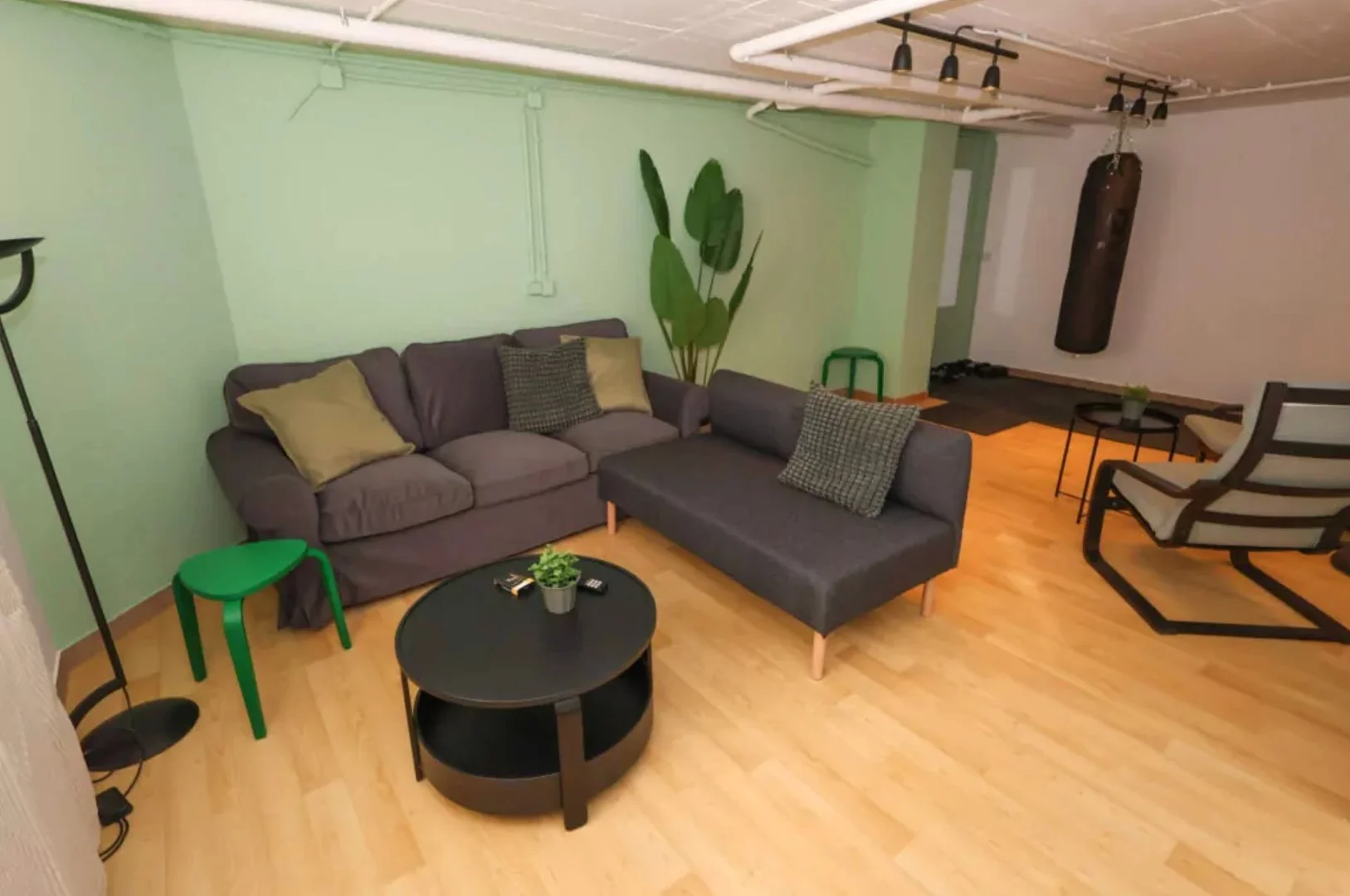 Student room in  with study area and shared facilities