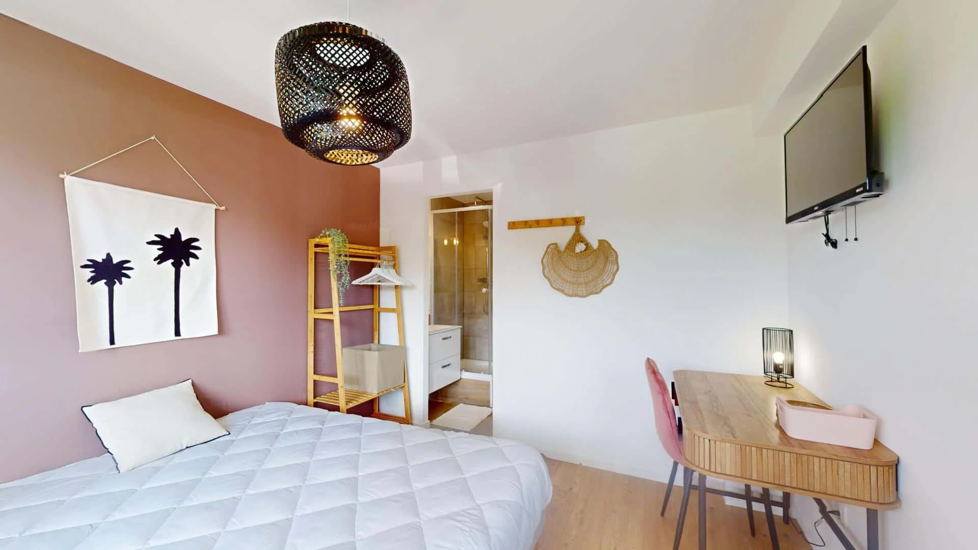 Habitación para estudiantes en  con área de estudio y facilidades compartidas