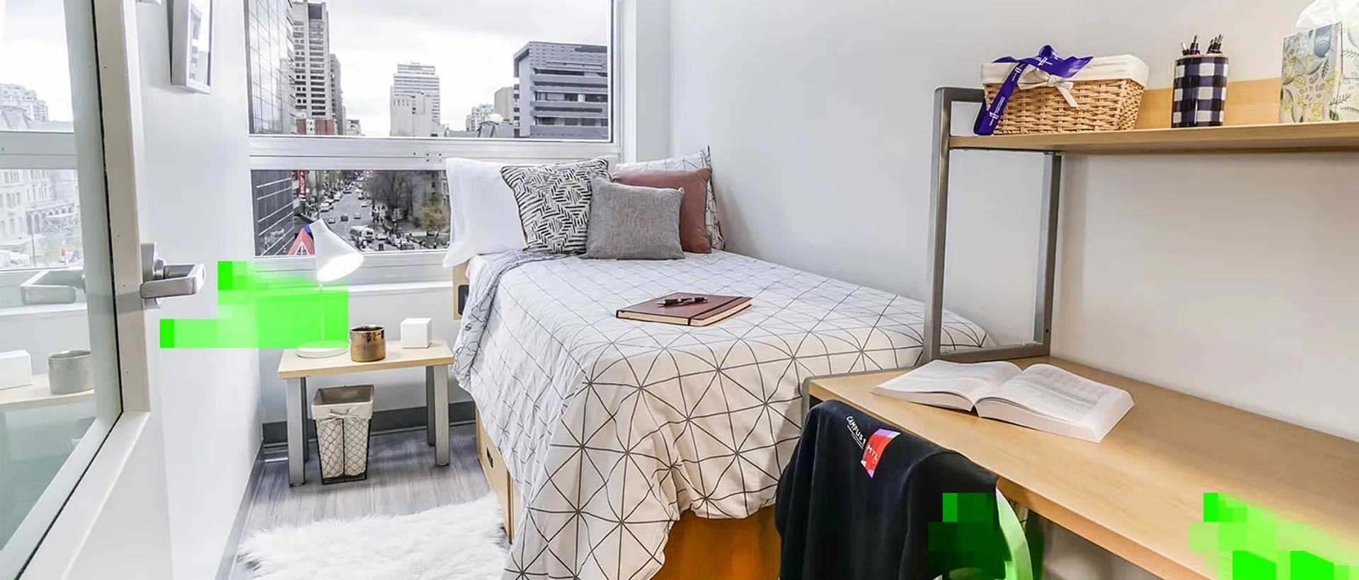Quarto amigo do estudante em  com comodidades modernas