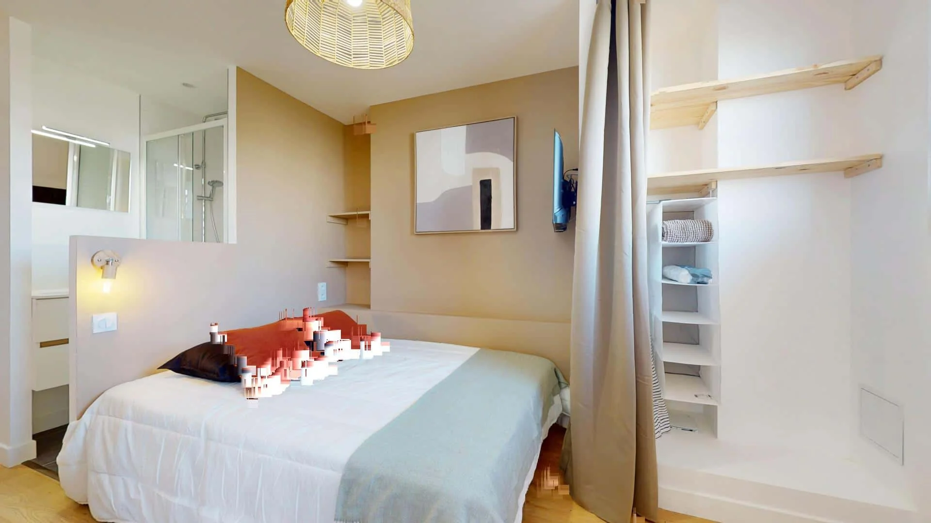 Habitación para estudiantes en  con área de estudio y facilidades compartidas