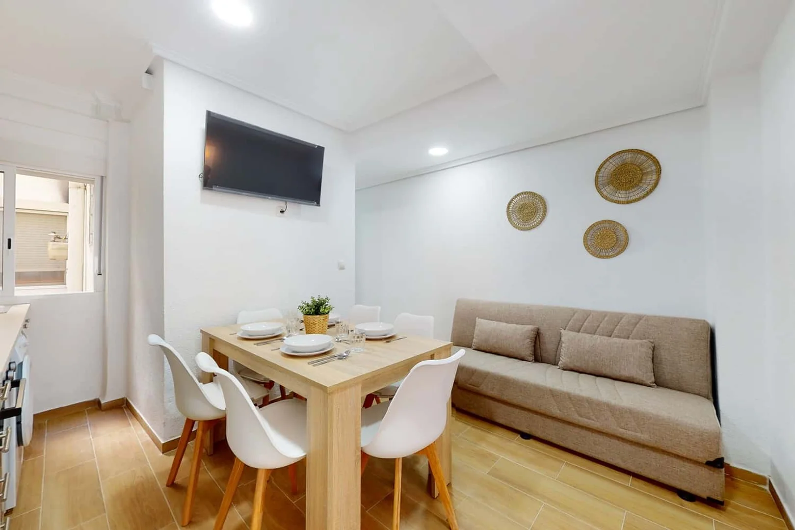 Student room in  with study area and shared facilities
